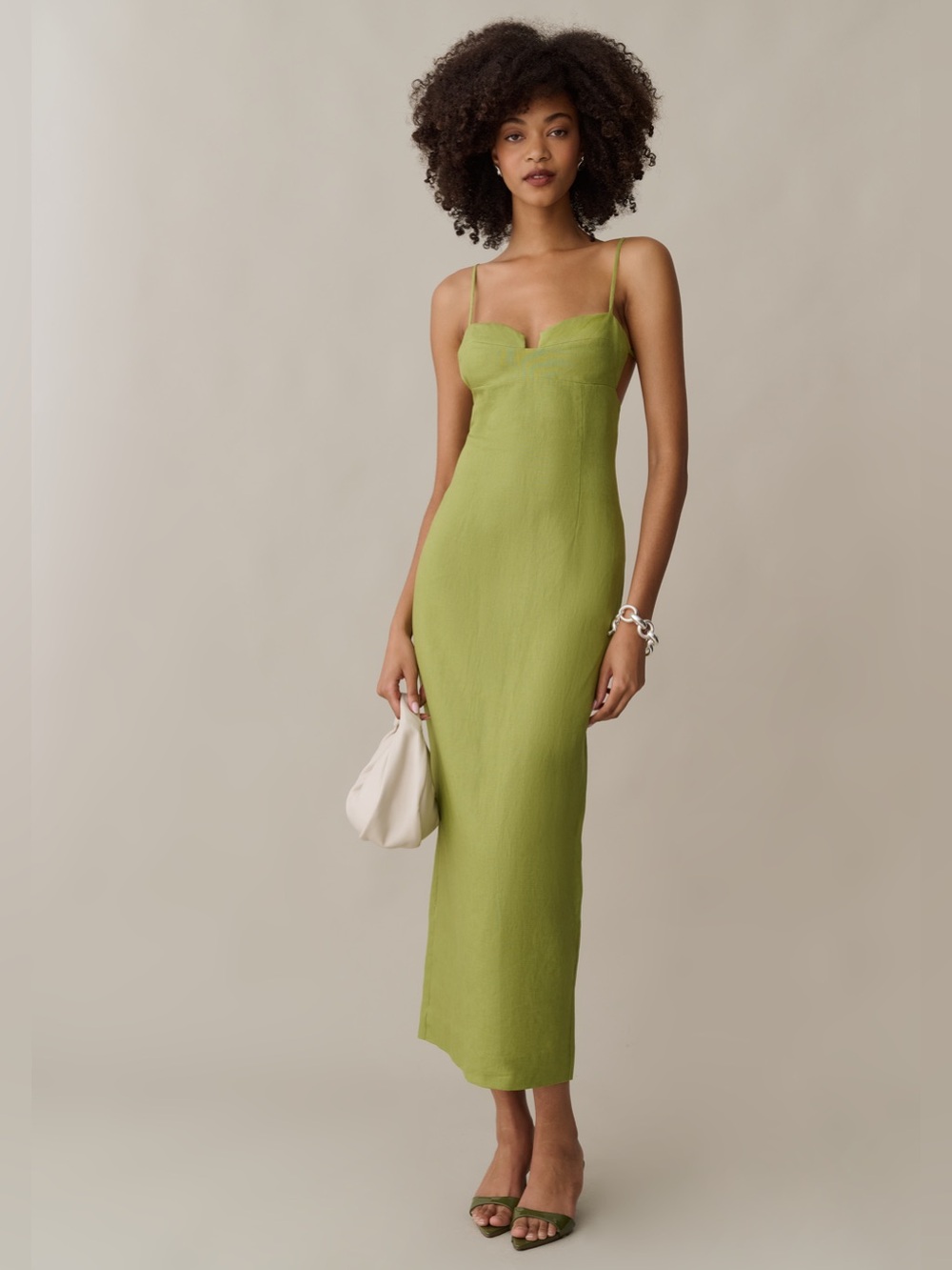 NWT o.p.t Indy Linen Dress size 6 Grass Green Few Moda Ulla Johnson